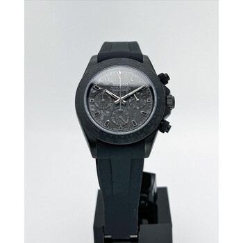 Custom Seiko Mod • Matte Black Carbon Daytona • 39.5mm